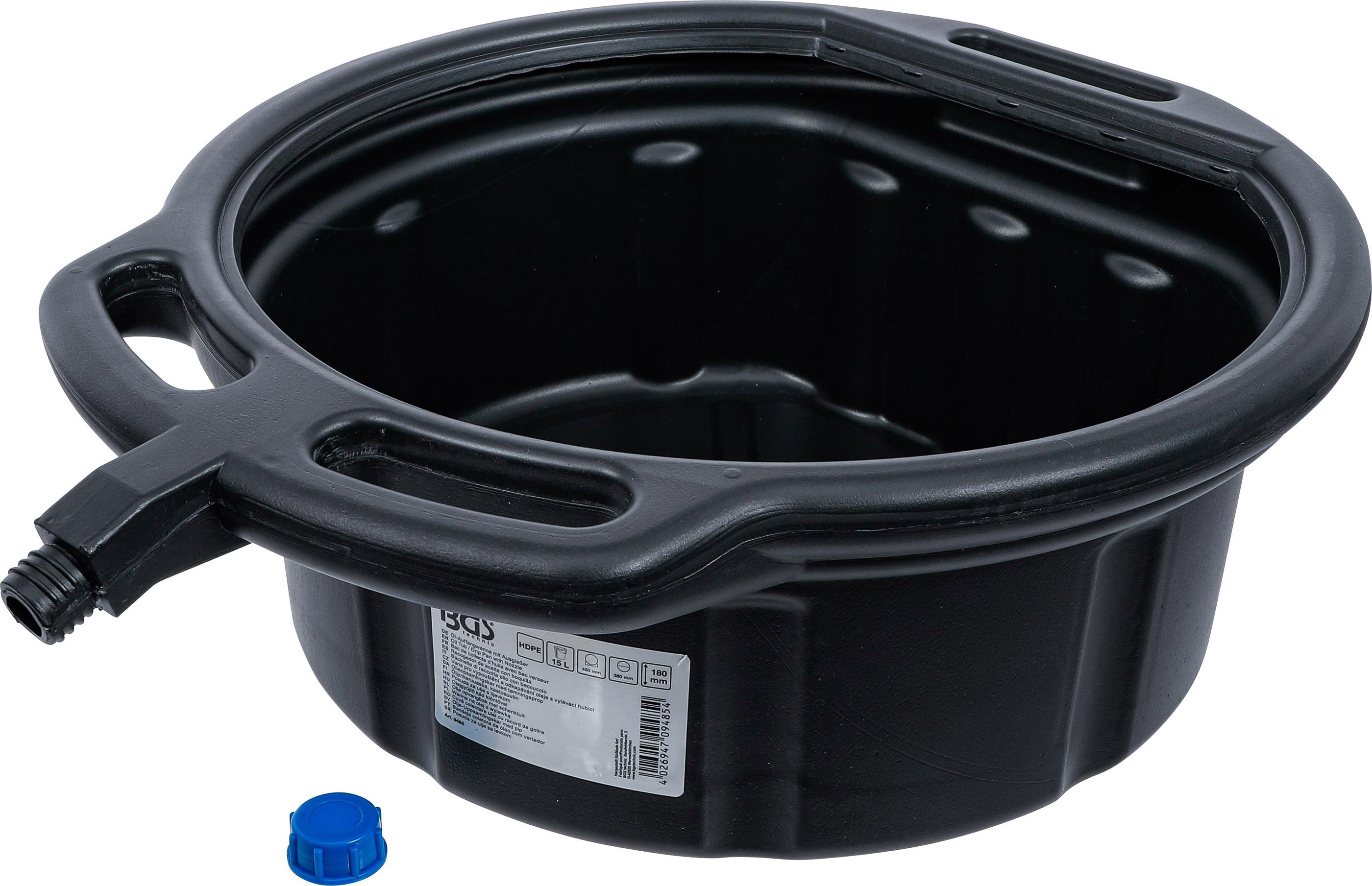 Öl-Auffangwanne mit Ausgießer | 15 l BGS9485