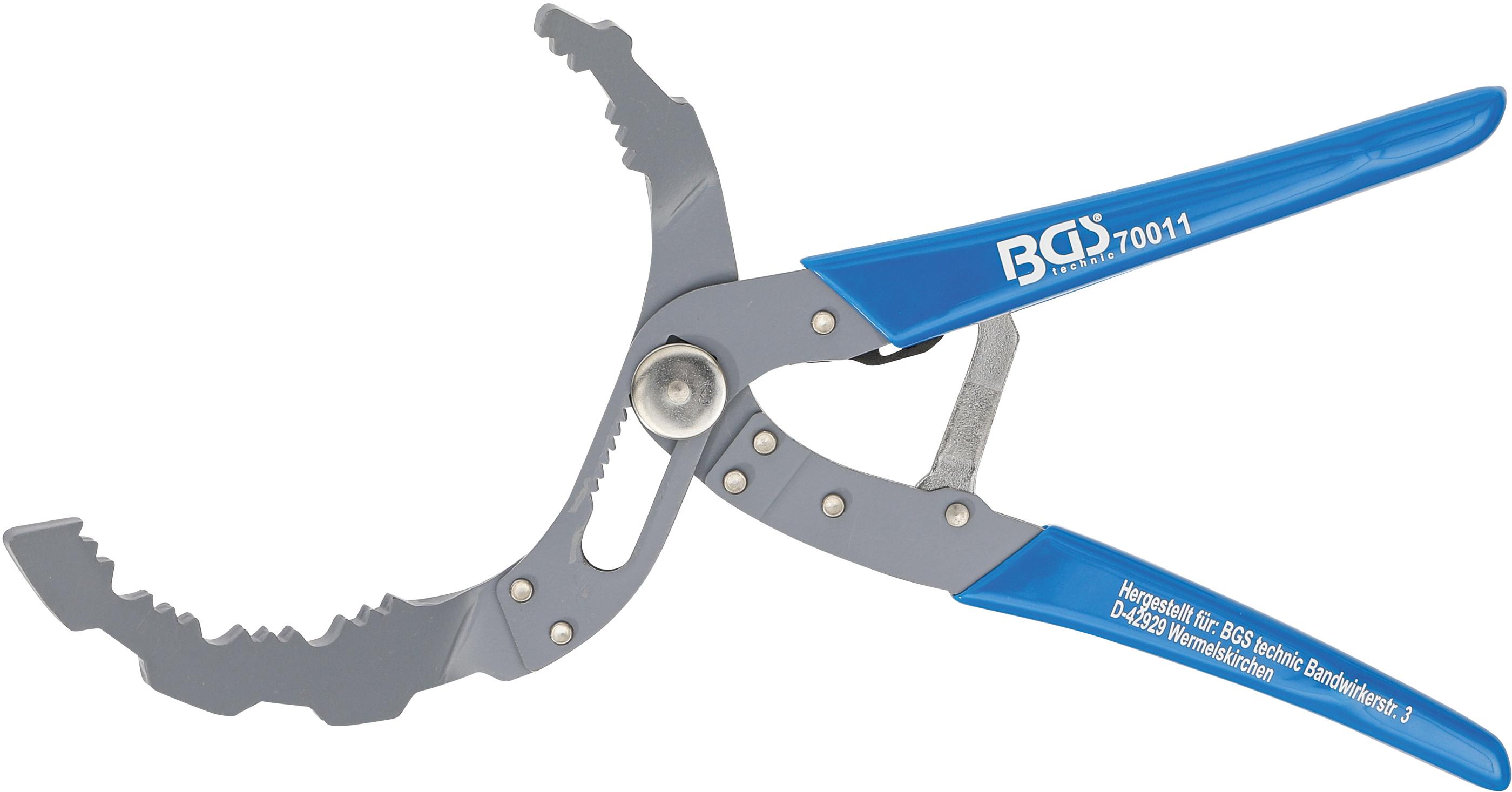 Ölfilterzange | selbstjustierend | Ø 60 - 120 mm | 30° abgewinkelt BGS70011