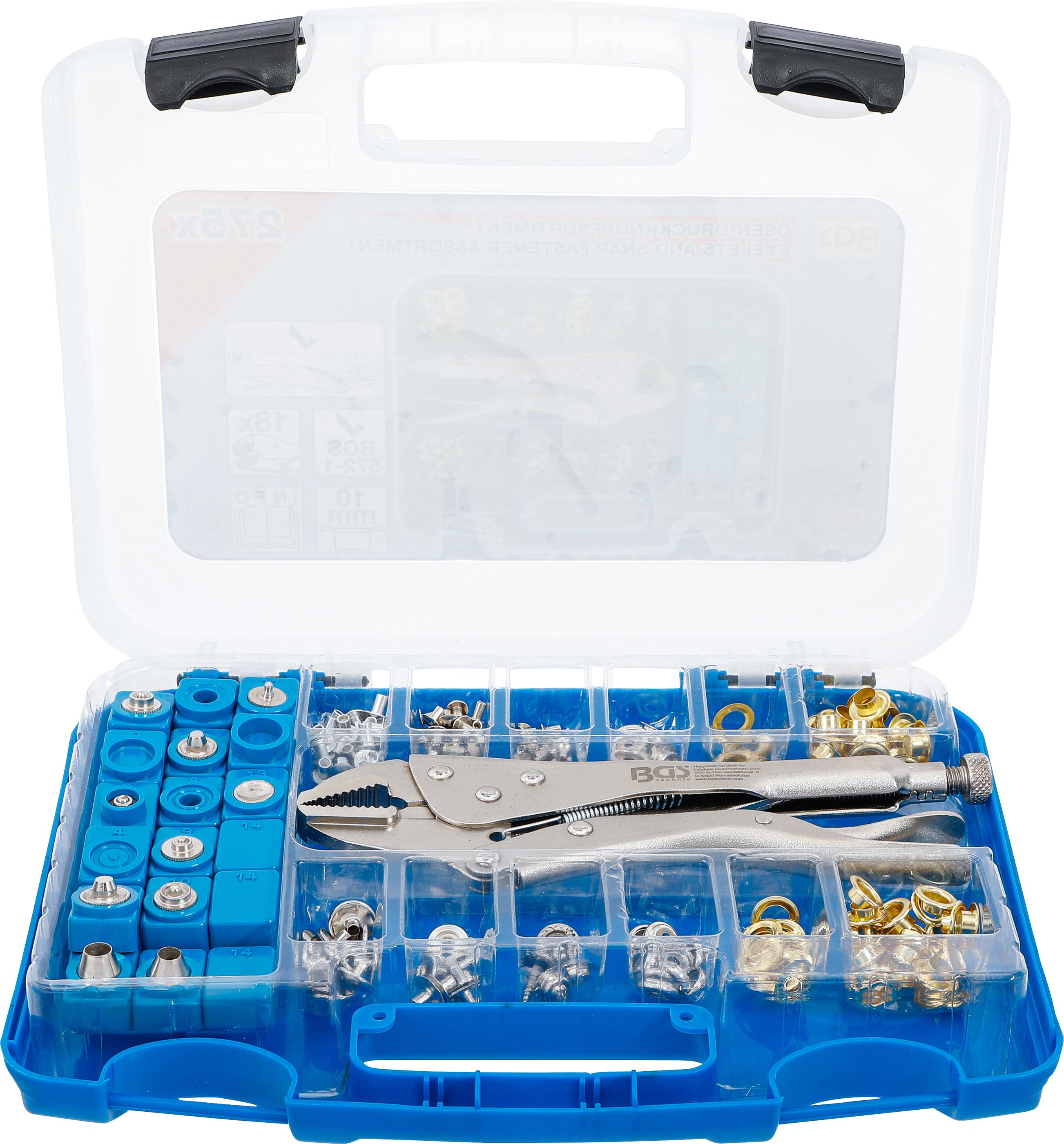 Ösen-Druckknopf-Sortiment | 275-tlg. BGS572