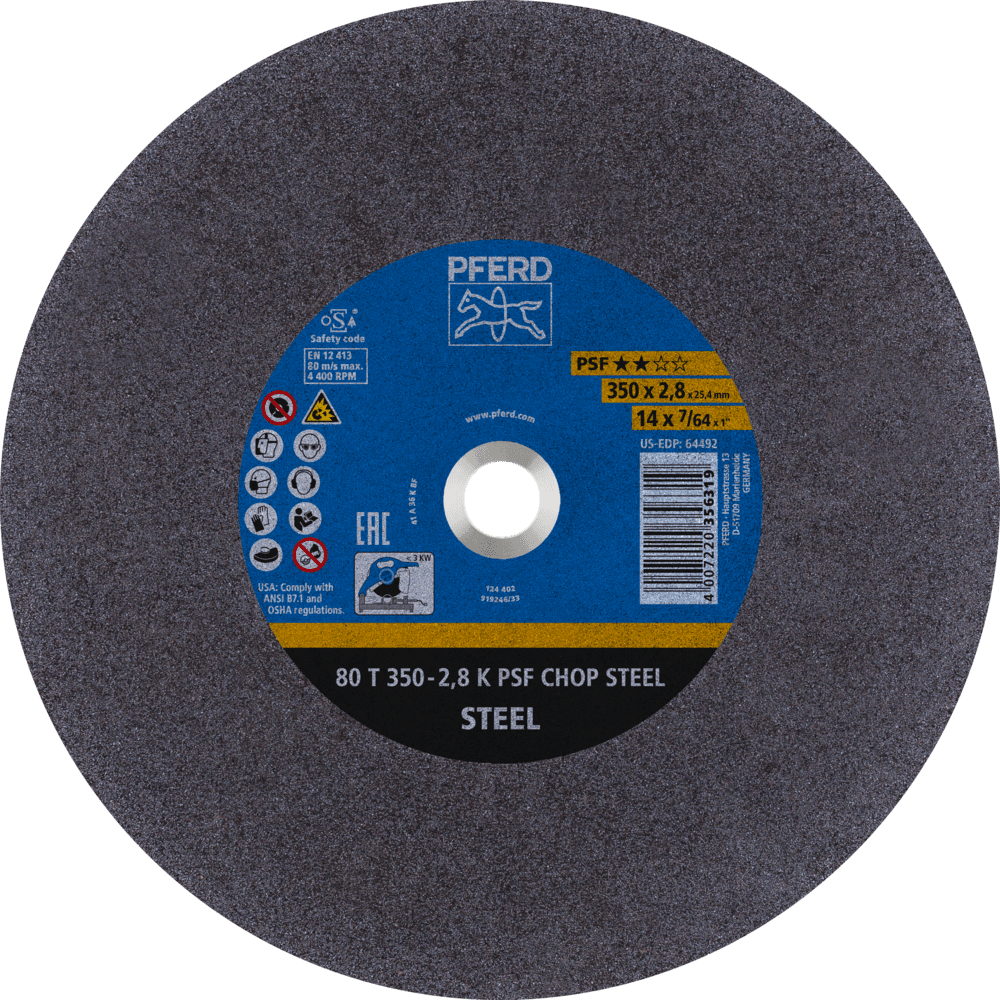 80 T 350-2,8 K PSF CHOP STEEL/25,4 4007220817605