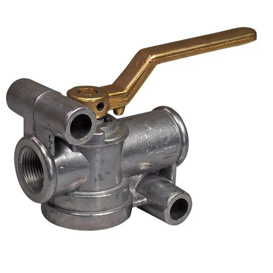 Absperrhahn mit Entlüftung, 180° drehbar, M22 x 1,5 240541040 Suer