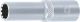 Steckschlüssel-Einsatz Gear Lock, tief | Antrieb Innenvierkant 10 mm (3/8