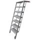 PWP Treppe ausziehbar, 7 Stufen,Alu,z.T.eloxiert,L 2462/B 705mm 105131869 Suer