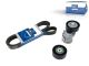 DT Spare Parts 11.90211 Riemenspannersatz, mit Keilrippenriemen passend für VW