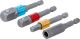 Adapter-Satz für Bohrmaschinen | farbig | Antrieb Außensechskant 6,3 mm (1/4