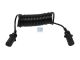 DT Spare Parts 2.25415 Elektrowendelleitung, 24 V, L: 5 m, ISO 1185, 7 poles passend für Multimarken