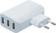 Universal USB-Ladegerät | 3 USB-Ports | max 3,4 A total max. 2,4 A / USB | 110 - 240 V BGS3377