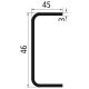 U-Baustahl, S235JRG2, roh, 6000 mm, 46 x 45 x 3 mm 372561006 Suer
