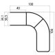 Alu Einfassung f. Seitenanfahrschutz, pressblank, 100mm 501591152 Suer
