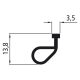 PVC-Dichtung für Aluminium Profil 621054, Rolle 100 m, schwarz 520111672 Suer