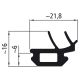 Gummiprofil F 200l, Rolle 100 m 520111715 Suer