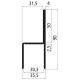 Alu 30er Einfassung m. Fahne, pressblank 535611048 Suer