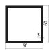 Alu Quadratrohr 60x60x3mm, pressblank 535621284 Suer