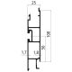 Alu 25er SL, 100er Mittelteil m. Airlinesystem, pressblank 535621317 Suer