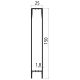 Alu 25er Steck, 150er Oberteil, eloxiert 537621131 Suer