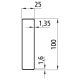 Alu 25er Einstecklatte, 100mm, leichte Ausführung, eloxiert 537621315 Suer