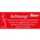 Aufkleber mit Warnhinweis zur Wandfixierung 605646099 Suer