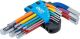 Winkelschlüssel-Satz | Multicolour | kurz | Innensechskant 1,5 - 10 mm | 9-tlg. BGS74454