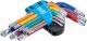 Winkelschlüssel-Satz | Multicolour | kurz | T-Profil (für Torx) mit Bohrung T10 - T50 | 9-tlg. BGS74460