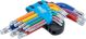 Winkelschlüssel-Satz | Multicolour | kurz | T-Profil (für Torx) mit Kugelkopf T10 - T50 | 9-tlg. BGS74466
