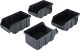 Lagersichtbox-Satz | mit Hängeschiene | für Schrankwand-System | 4-tlg. BGS80195