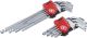 Winkelschlüssel-Satz | lang | T-Profil (für Torx) T10 - T50 / Innensechskant 1,5 - 10 mm | 18-tlg. BGS822