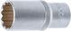 Steckschlüssel-Einsatz Zwölfkant, tief | Antrieb Innenvierkant 12,5 mm (1/2