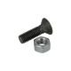 Senk-/Pflugschraube, schwarz, M12 x 80 - 10.9, mit Muttern 969961282 Suer