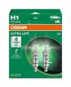2 OSRAM ULTRA LIFE H1 Halogen-Scheinwerferlampen 1550lm 12V