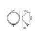 HELLA 1F8 007 560-051 Halogen-Fernscheinwerfer - Luminator Chromium - ECE-R7/E1 44484/ECE-R8 - 24/12V