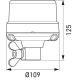 HELLA 2XD 066 146-011 LED-Blitz-Kennleuchte - K-LED Nano - 12/24V - gelb
