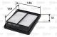 Luftfilter Filtereinsatz 169mm VALEO für HONDA JAZZ II