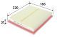 Luftfilter Filtereinsatz 220mm VALEO für LEXUS NX (_Z1_)