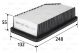 Luftfilter Filtereinsatz 248mm VALEO für KIA RIO III