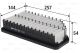 Luftfilter Filtereinsatz 257mm VALEO für KIA RIO III