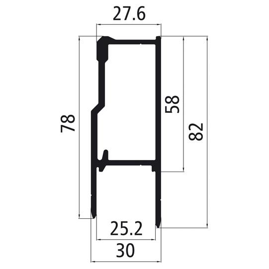Alu 25er Hohlkammereinfassung f. LWV, pressblank 535621307 Suer