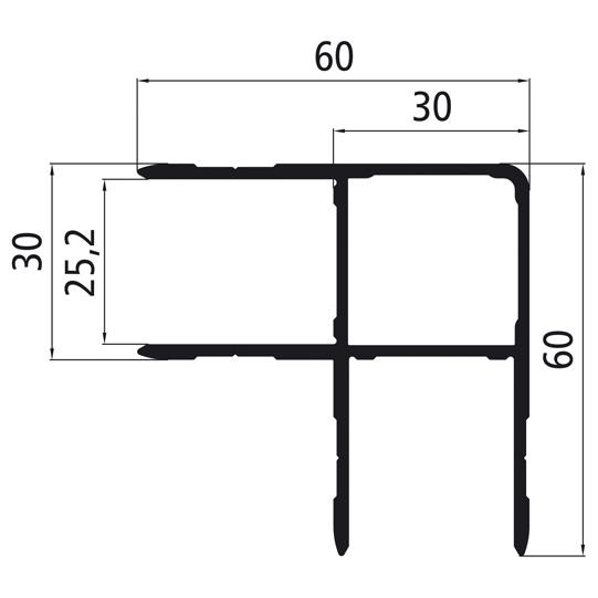 Alu 25er Winkeleinfassung, pressblank 535621119 Suer
