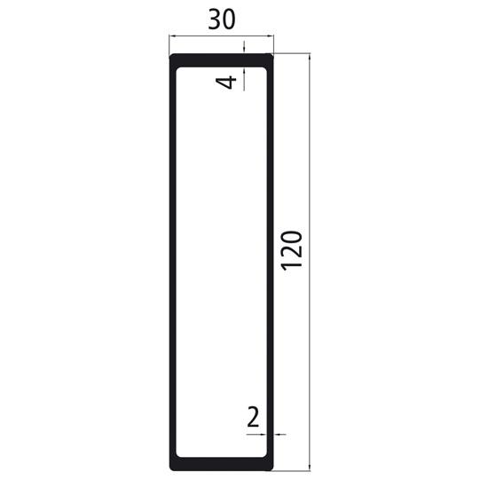 Alu 30er Einstecklatte, 120mm, epoxidgrundiert 534611026 Suer