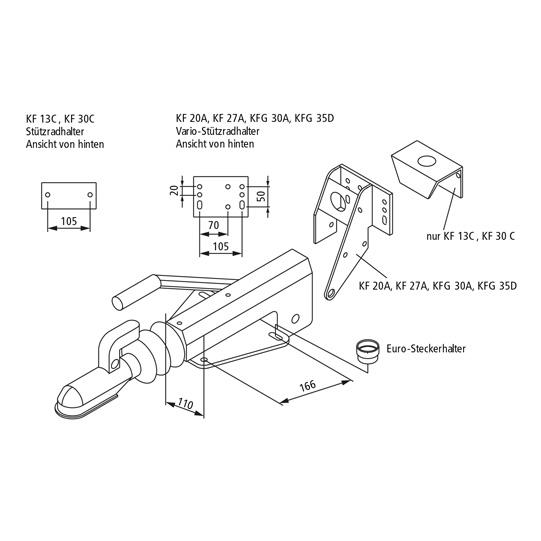 Auflaufvorrichtung, KF 27 A 1, 1600-2700 kg zul. Gesamtgewicht 120318087 Suer