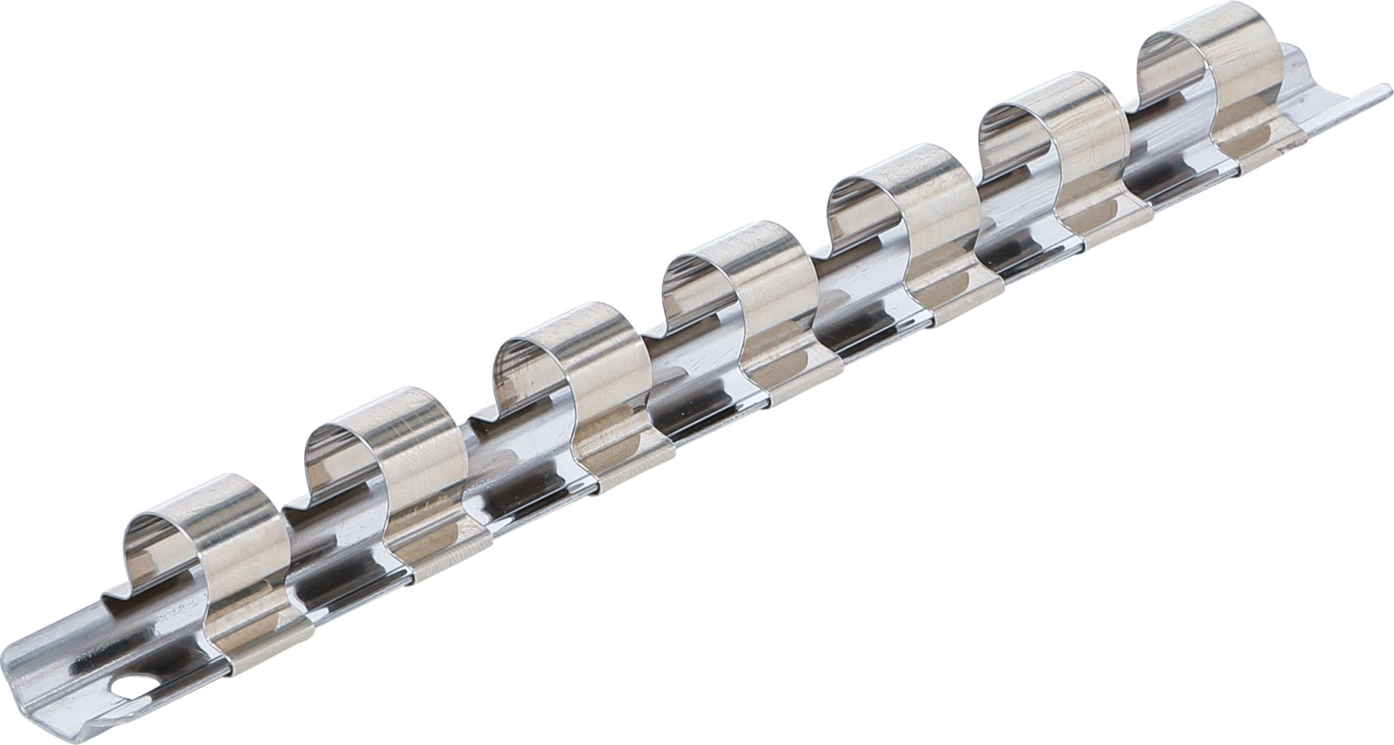 Aufsteckschiene mit 7 Clips | 12,5 mm (1/2") BGS2318
