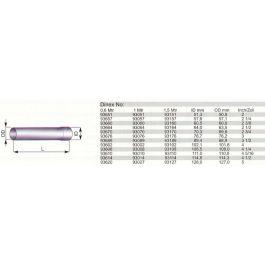 Auspuffrohr 102mm 1m Lang