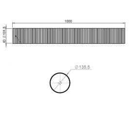Auspuffrohr Flexibel 131.5mm 1m Lang Edelstahl