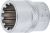 Steckschlüssel-Einsatz Gear Lock | Antrieb Innenvierkant 10 mm (3/8