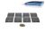 DT Spare Parts 10.23001 Trommelbremsbelagsatz, Achssatz, D: 419 mm, W: 178 mm, S: 18,5 mm passend für Meritor