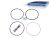 DT Spare Parts 2.32407 Dichtringsatz, d1: 144,5 mm, d2: 143 mm, H1: 1,6 mm, H2: 5,8 mm passend für Volvo