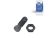DT Spare Parts 4.90307 Einstellschraube, mit Mutter, M10 x 1 passend für Mercedes-Benz