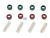 DT Spare Parts 4.91141 Satz, Ventilschaftabdichtungen passend für Mercedes-Benz