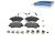 DT Spare Parts 4.91900 Scheibenbremsbelagsatz, mit Zubehörsatz, mit Verschleißanzeiger, W: 136,8 mm, S: 19 mm, H: 63 mm passend für Multimarken
