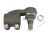 DT Spare Parts 5.22024 Kugelkopf, Rechtsgewinde, C: 30 mm, M46 x 1,5R, L: 130 mm passend für DAF