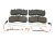 DT Spare Parts 6.95113 Scheibenbremsbelagsatz, W: 216 mm, S: 29 mm, H: 97 mm passend für Renault